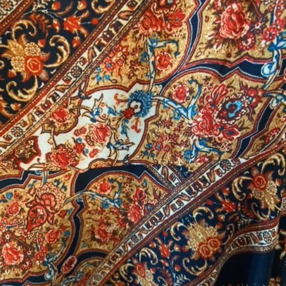 Unworn Burned Orange & Navy Dress - Picture 3 of 4